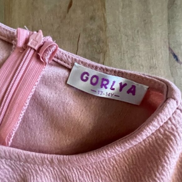 Cute Flutter Sleeve Peach Dress - Picture 3 of 4